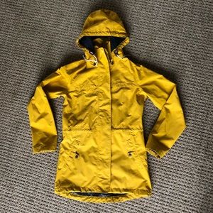 Barbour yellow rain jacket UK 8, US 4